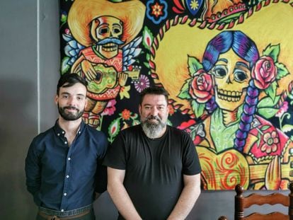 Pablo y Javier López en su restaurante, llevando México hasta Ourense