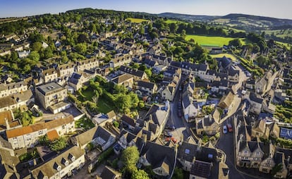 Vista del pueblo de Painswick, en la campiña inglesa.