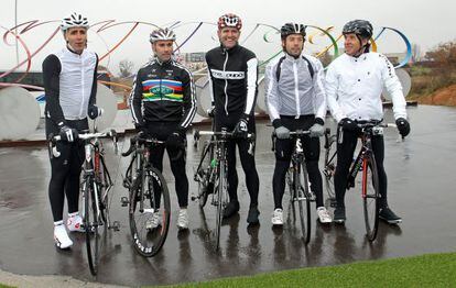 Indurain, Astarloa, Olano, Freire y Perico Delgado.