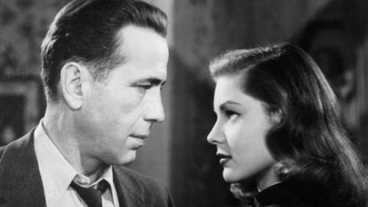 Fotograma de 'El sueño eterno' (1946), en la que Humpfrey Bogart da vida al detective Philip Marlowe, y comparte el protagonismo con Lauren Bacall.
