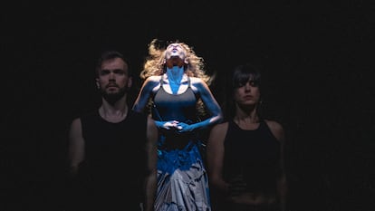 Carmen Conesa, que interpreta a Medea, en un ensayo del montaje.