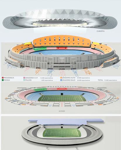 Gráfico del estadio olímpico de La Peineta tras la remodelación.