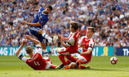 Diego Costa, con el Chelsea, en mayo.