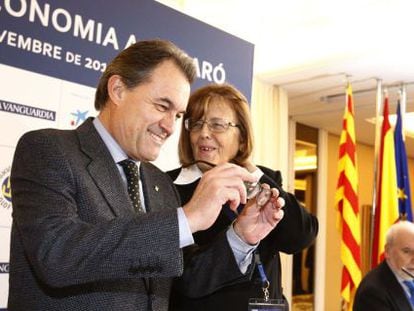 Artur Mas durant la XIX Trobada d'Economia de S'Agaró.