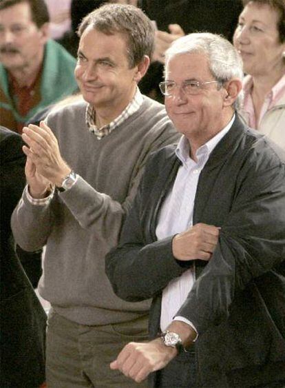 Zapatero y Touriño en un acto en Silleda el pasado otoño.