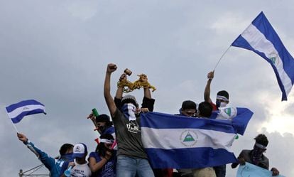 Una de las manifestaciones contra Daniel Ortega en Managua, en mayo de 2018.