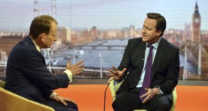 David Cameron, durante la entrevista a la BBC el 6 de enero. 