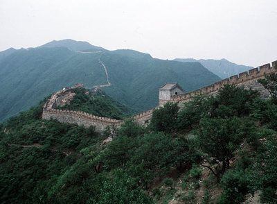 Vista de la Gran Muralla china tomada en 1988