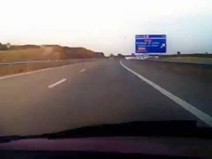 El vídeo que se grabó el conductor del vehículo.