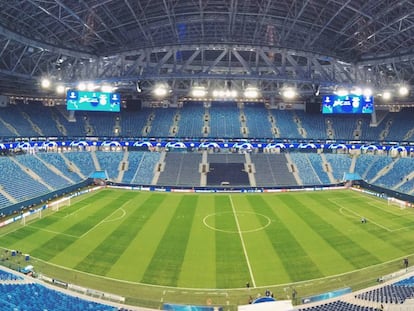 Estadio de San Petersburgo, que iba a albergar originariamente la final de la Champions de este año.