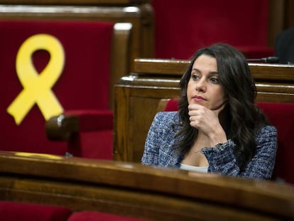 Inés Arrimadas al Parlament.