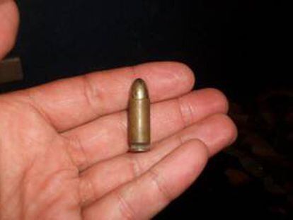 Una bala de 9mm.