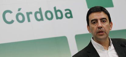 Mario Jim&eacute;nez, vicesecretario general del PSOE de Andaluc&iacute;a, el domingo en C&oacute;rdoba.