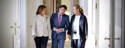 Ana Botella, Ignacio Gonz&aacute;lez y Cristina Cifuentes. 