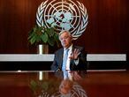 FILE PHOTO: United Nations Secretary-General Antonio Guterres speaks during an interview with Reuters at U.N. headquarters in New York City, New York, U.S., September 14, 2020.   REUTERS/Mike Segar/File Photo