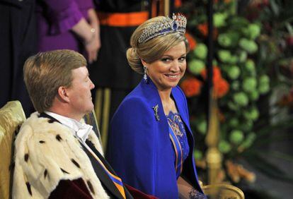 El 30 de abril de 2013, Guillermo y Máxima se conviertieron el los reyes de Holanda después del anuncio de abdicación de Beatriz. En la imagen, durante la ceremonia religiosa.