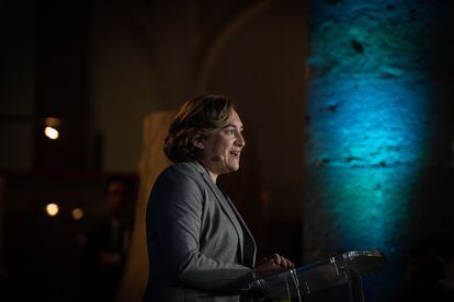 La alcaldesa de Barcelona, Ada Colau, en un acto municipal.