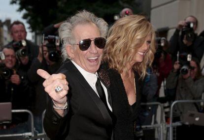Keith Richards, amb la seva dona, Patti Hansen, a Londres.