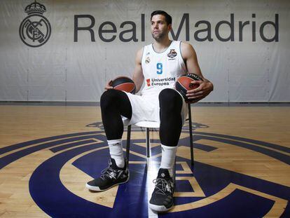 Felipe Reyes, en el pabellón de Valdebebas