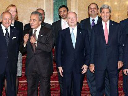 Los 11 altos cargos de Exteriores reunidos en Londres para discutir el futuro de Siria.