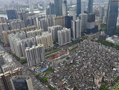 El centro financiero de Cantón (China.