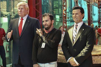 Figuras de Trump (i) y Pe&ntilde;a Nieto (d) en una exposici&oacute;n en el Museo de Cera de Ciudad de M&eacute;xico 