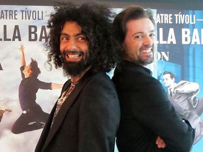 Ara Malikian (izquierda) y &Aacute;ngel Corella, ayer en Barcelona.