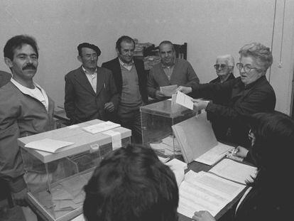Imagen de archivo de las elecciones municipales de hace 30 a&ntilde;os.