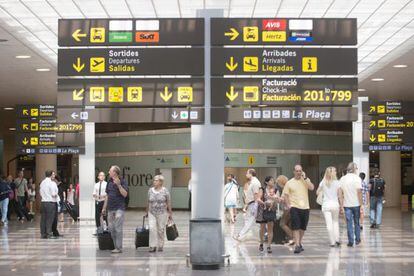 Terminal 1 del aeropuerto de El Prat en Barcelona.