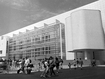 El edificio del Macba, en Barcelona, en 1997.