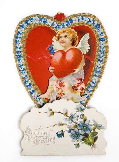 Una tarjeta de San Valentín expuesta en 'The Heart'