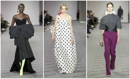 Modelos en el desfile de Balenciaga en marzo de 2017 en Par&iacute;s.