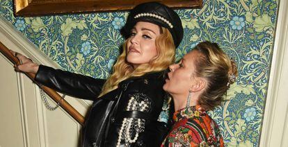 Madonna y Kate Moss en la fiesta de Edward Enninful, este jueves en Londres.