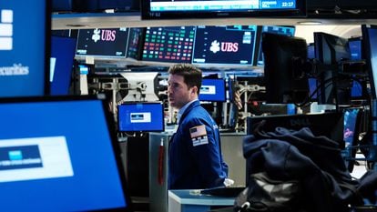 Un operador de la Bolsa de Nueva York.