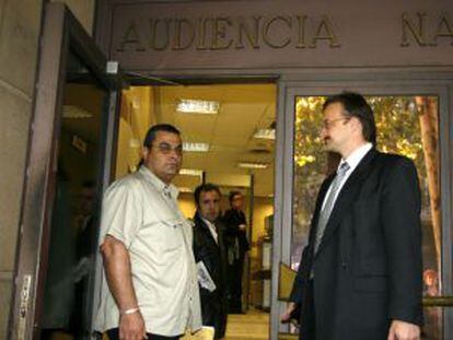 Jaled el Masri (izquierda) en la Audiencia Nacional en 2006.