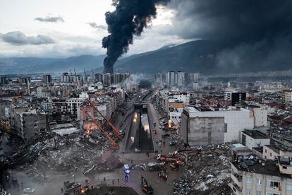 Vista de la ciudad turca de Iskenderun después del terremoto de ayer.