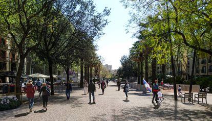 Imagen de la futura Rambla del Raval