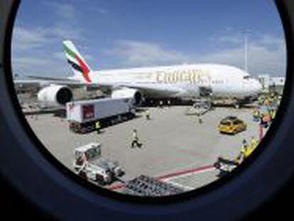 Un Airbus A380, operado por &#039;Emirates&#039;.