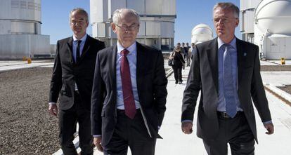 Herman Van Rompuy, este lunes en el observatorio de Paranal.