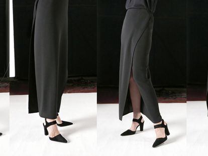 Faldas envolventes diseñadas por Martin Margiela para la colección primavera-verano de 2004 
de Hermès. 