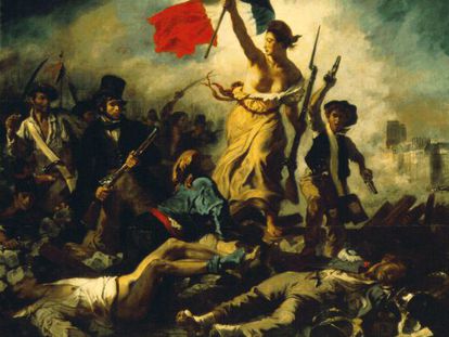 &#039;La Libertad guiando al pueblo&#039;, de Eugene Delacroix (1830)
