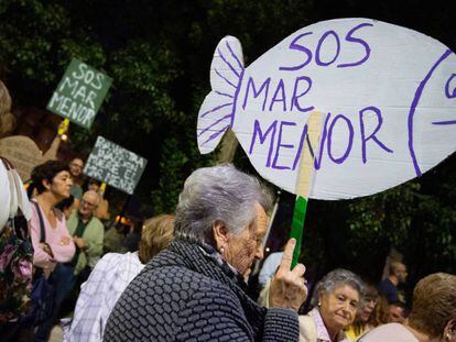 Retiradas 1.800 toneladas de residuos del Mar Menor desde las lluvias de septiembre