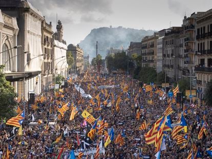 La manifestación de la Diada en Barcelona.