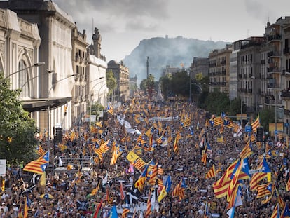 La manifestación de la Diada en Barcelona.