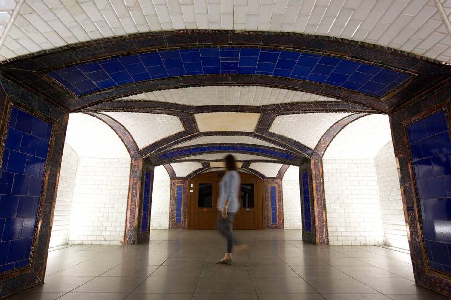 Antiguo vestíbulo de la estación de metro de Pacifico, que fue obra del arquitecto Antonio Palacios