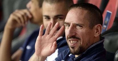 Ribéry, con la selección, en junio.