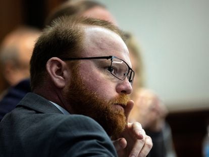 Travis McMichael, declarado culpable este miércoles del asesinato de Ahmaud Arbery en Georgia.