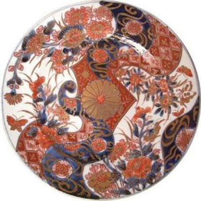 Pieza del siglo XVIII de porcelana de Arita.