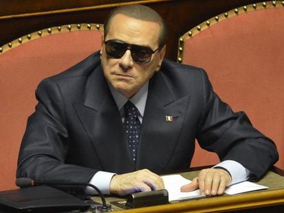 Silvio Berlusconi, en el Senado italiano en marzo, en Roma. 