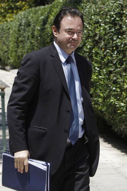 El ministro de Finanzas, Yorgos Papaconstantinu.